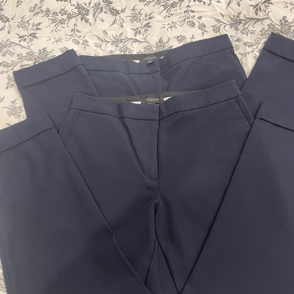 2 Ann Taylor navy dress pants $15 each pair